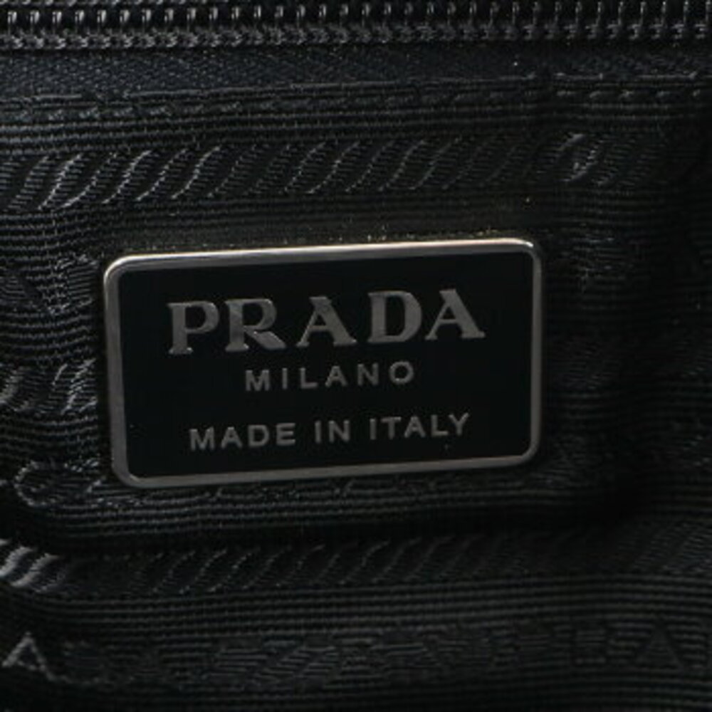Prada Tessuto triangular logo leather business ba… - image 7